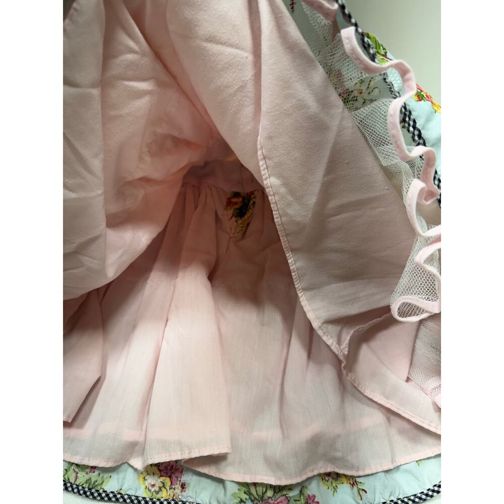 Laura Ashley London Girls Dress Sz 12 Months Cottage Core Sleeveless Floral - Picture 7 of 9